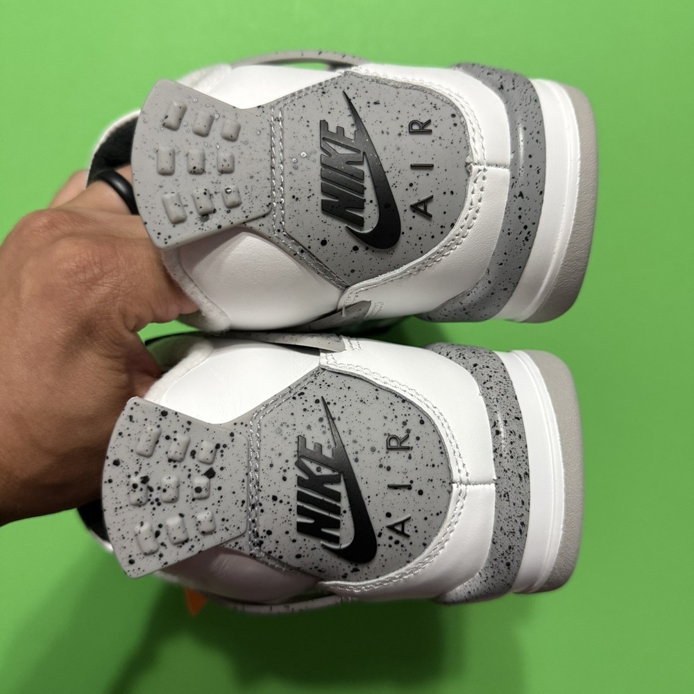 New Nike Air Jordan Retro 4 Sneakers IV Cement Grey White GS 2025 OG IB4171-100 - Picture 6 of 6